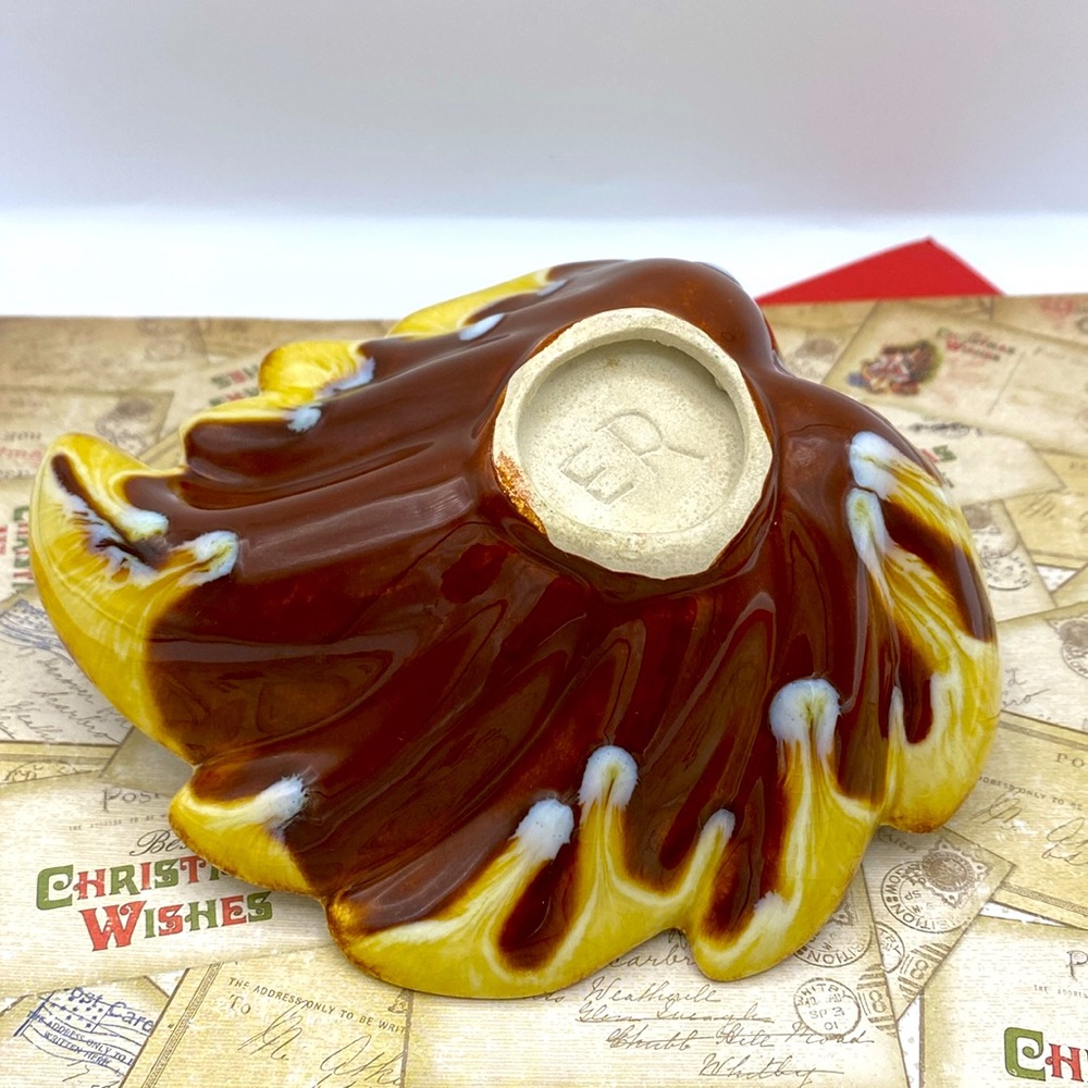 Handmade Pottery Leaf Dish. Great Fall Colors!! - Picture 3 of 5